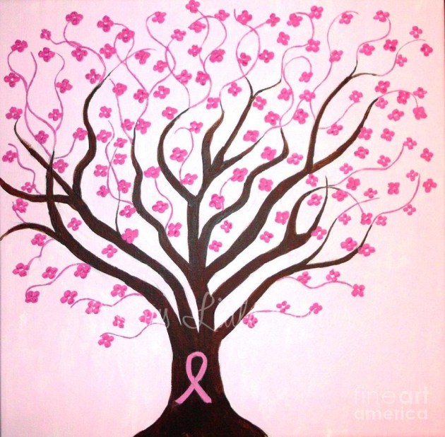 pink ribbon tree