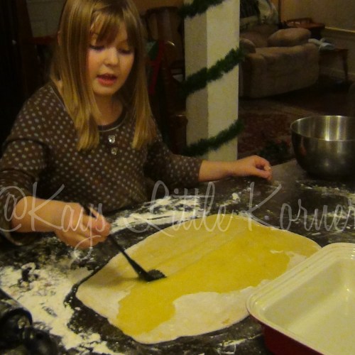 spread melted butter